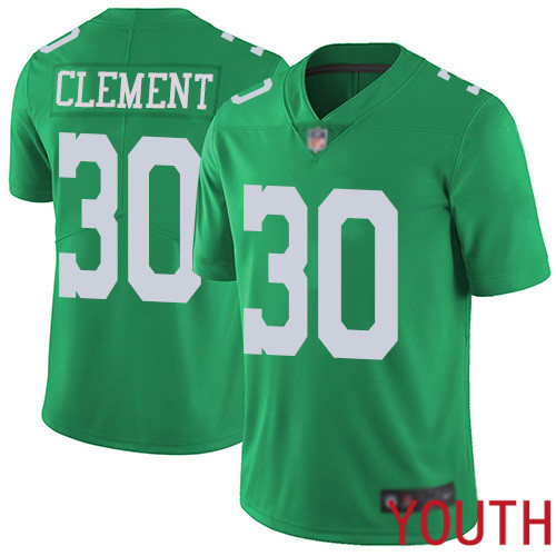 Youth Philadelphia Eagles 30 Corey Clement Limited Green Rush Vapor Untouchable NFL Jersey Football